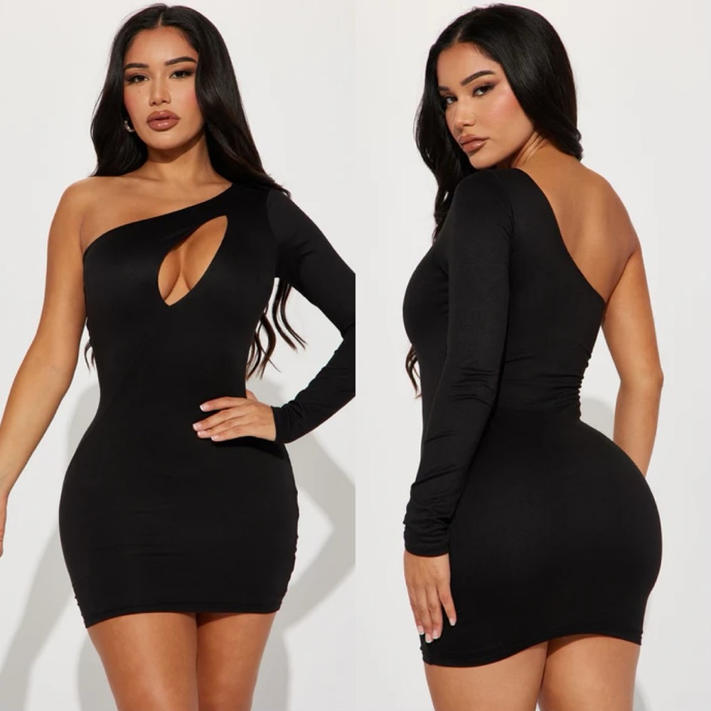 Fashion Nova Vibes on Vibes One Shoulder Dress 💕
